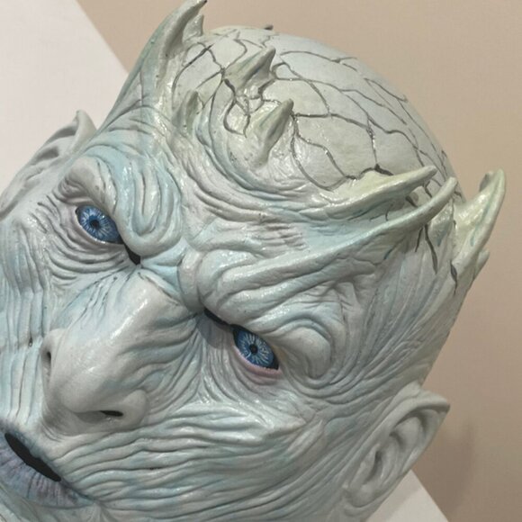 GAME OF THRONES NIGHT KING LATEX MASK ADULT SIZE REALISTIC GOTHIC COLLECTIBLE - Picture 11 of 16
